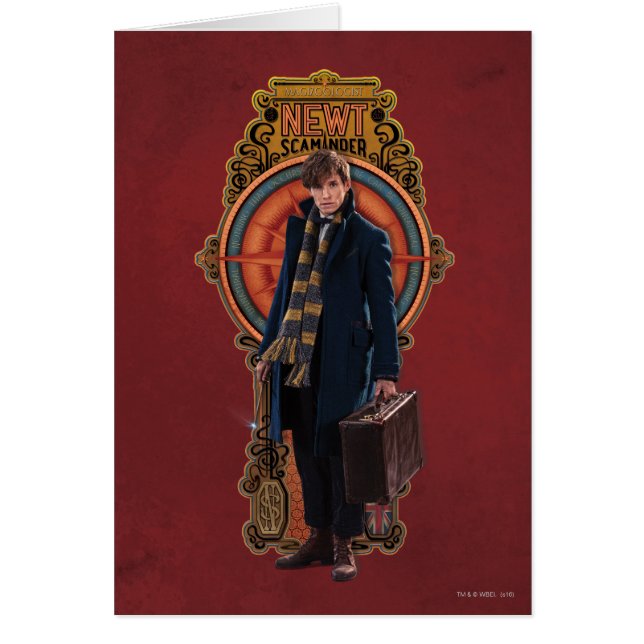 Panneau Art nouveau permanent NEWT SCAMANDER™ (Devant)
