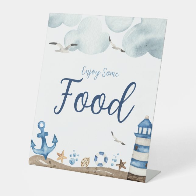Panneau Baby shower alimentaire nautique (Recto)