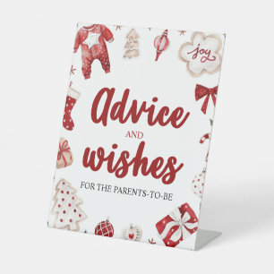 Panneau Baby shower Conseils et souhaits de Noël r