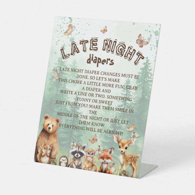 Panneau Baby shower des plongeurs nocturnes (Recto)