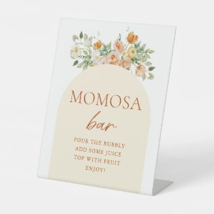 Panneau Baby shower Floral Printemps Momosa Bar