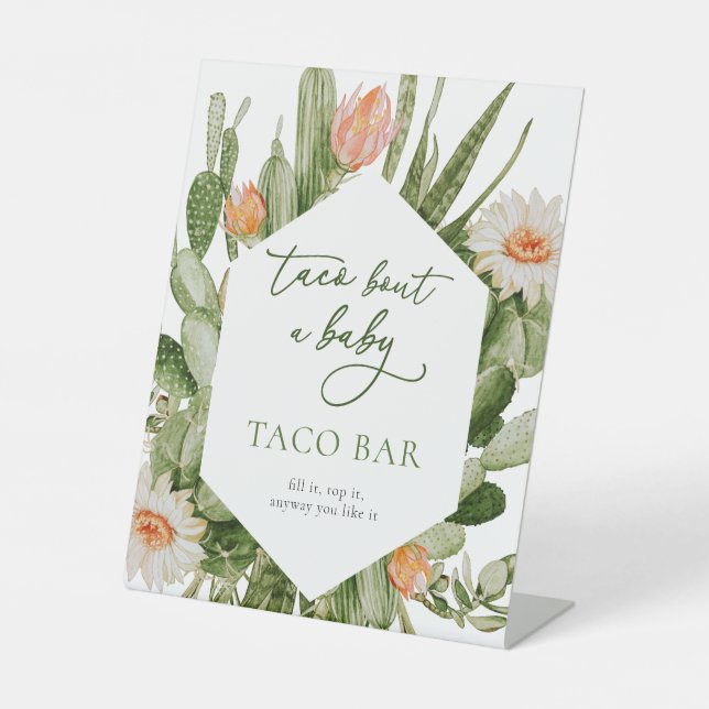 Panneau Baby shower Taco Bar (Recto)