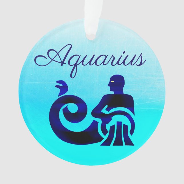 Panneau bleu Zodiaque Aquarius Horoscope violet (devant)