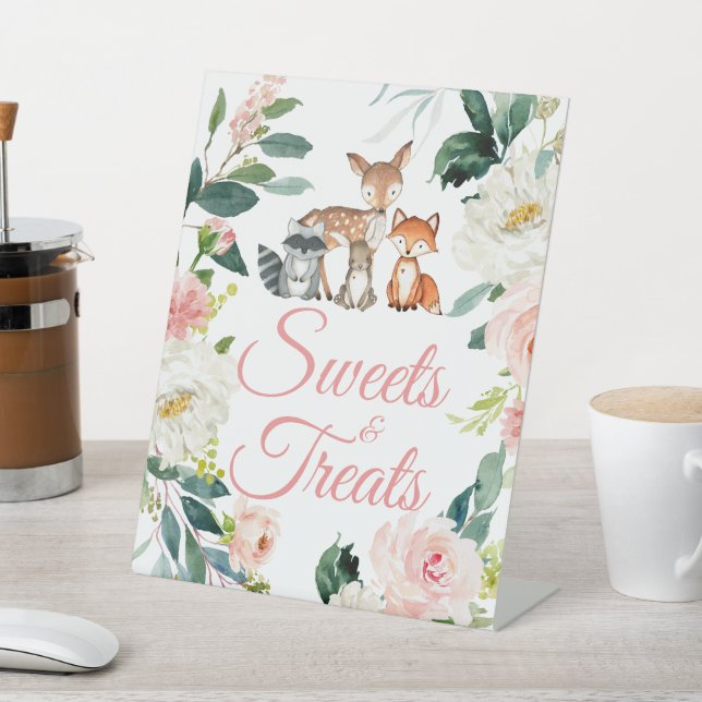 Panneau Bois Animaux Baby showers Sweets & Traitem (In SItu)