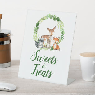 Panneau Bois Animaux Baby showers Sweets & Traitem