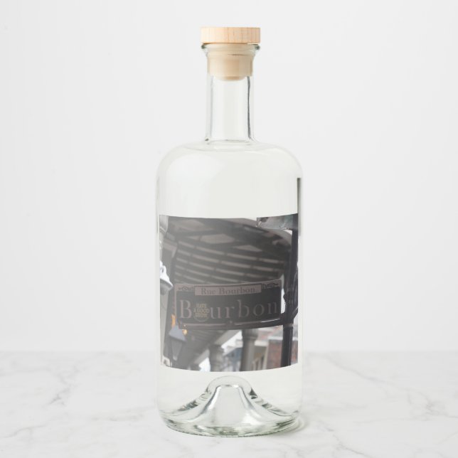 Panneau Bourbon Street Étiquette de bouteille (Devant)