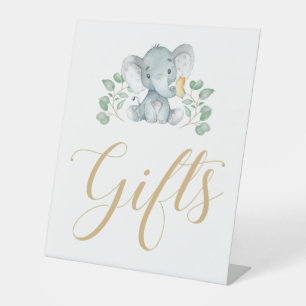 Panneau cadeau Baby shower éléphant