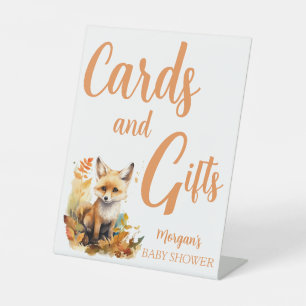 Panneau Cadeaux de Baby shower Woodland Fox