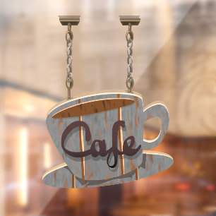 Panneau café café café bois panneau suspendu vinta