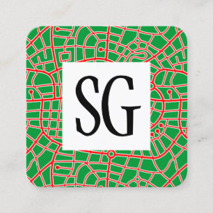 Panneau carré - Initiales - Carte Motif 030520