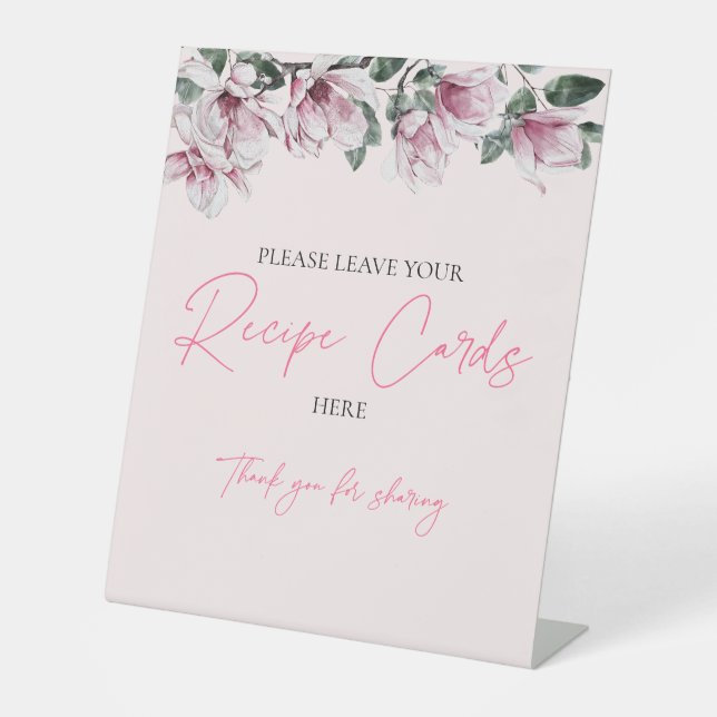 Panneau Cartes de recette | Fête des mariées flora (Recto)