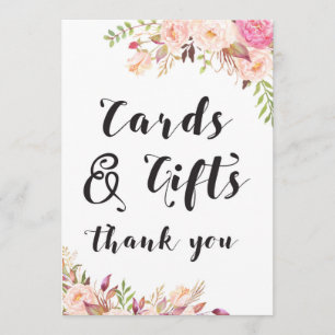 Panneau Cartes et cadeaux Boho 5x7" Taille