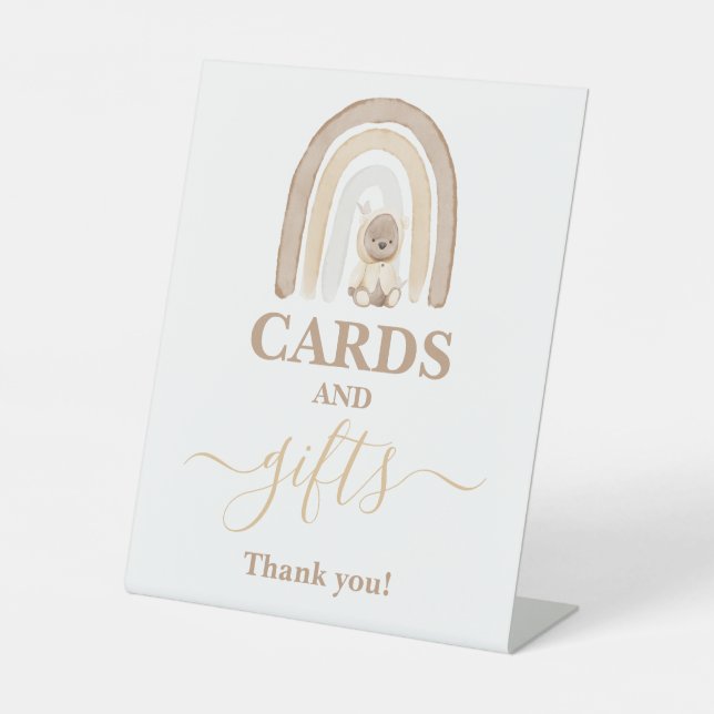 Panneau Cartes et cadeaux pour ours en peluche (Recto)