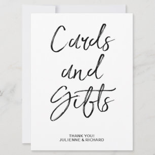 Panneau Cartes et cadeaux   Style Lettré à la main