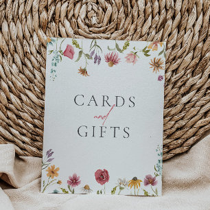 Panneau Cartes fleurs sauvages et cadeaux