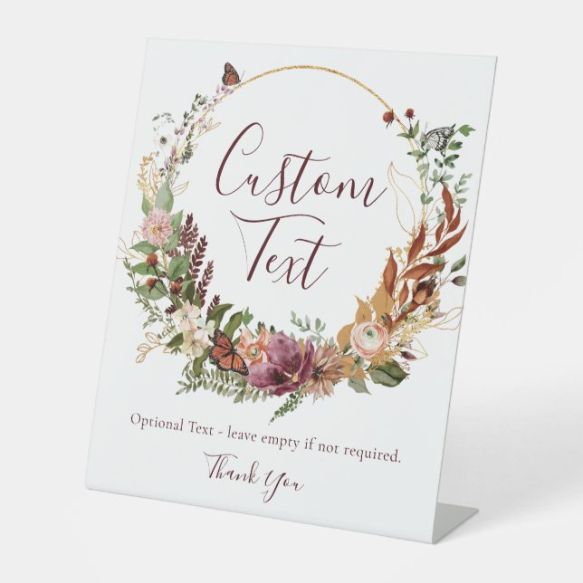 Panneau central automatique floral personnalisé (Recto)