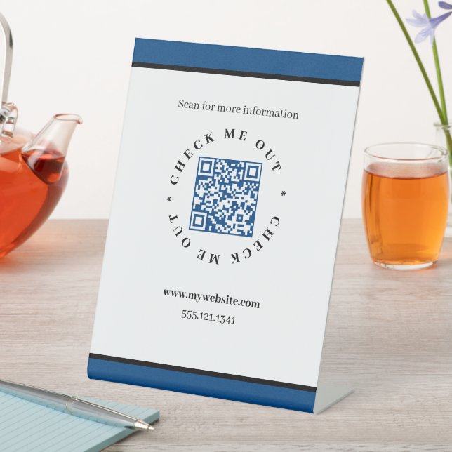 Panneau central du générateur de code QR bleu (In SItu)