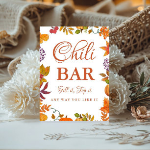 Panneau citrouille Baby shower    chili bar