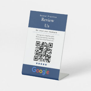 Panneau Code QR Avis Avis Google Dentiste