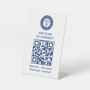 Panneau code QR Wi‑Fi invité Wi‑Fi