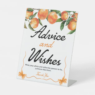 Panneau Conseils et voeux Panneau Baby shower or