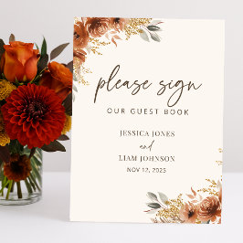 Panneau d'accueil Mariage Boho Floral Fall Terraco