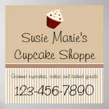 Panneau d'achat Mocha Cupcake ou affiche publicita