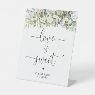 Panneau d'amour floral blanc est doux