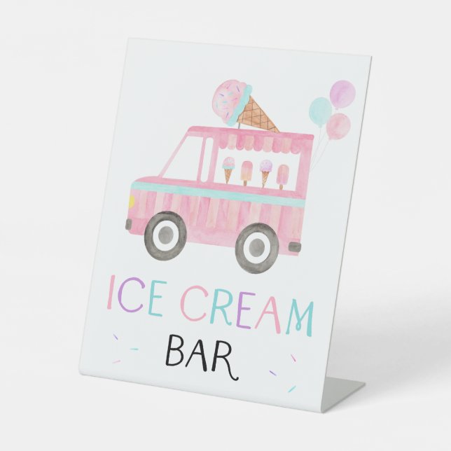 Panneau d'anniversaire de la barre de crème glacée (Recto)