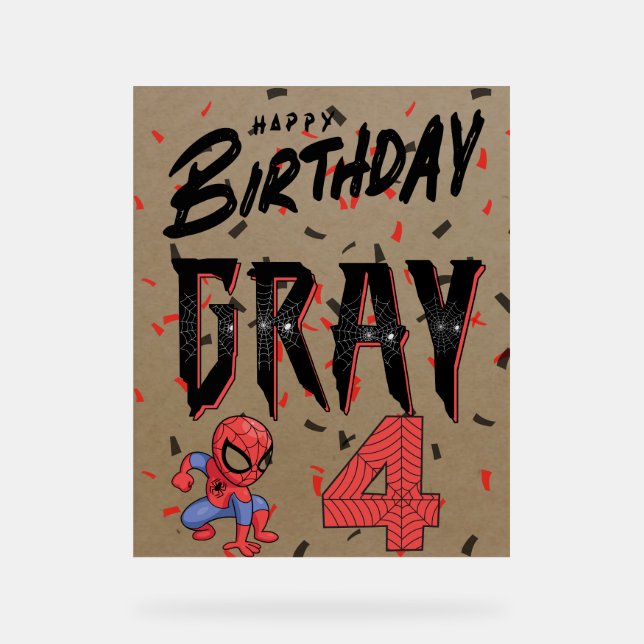 Panneau d'anniversaire personnalisé (Recto)