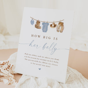 Panneau de Baby Shower Cow-Boy « Quelle Est la Tai