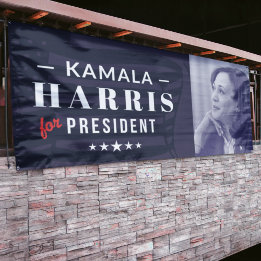 Panneau de bannières de Kamala Harris pour le prés