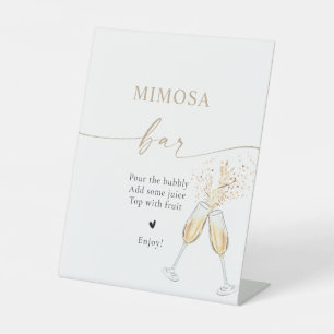 Panneau de bar à mimosa pour mariage champêtre