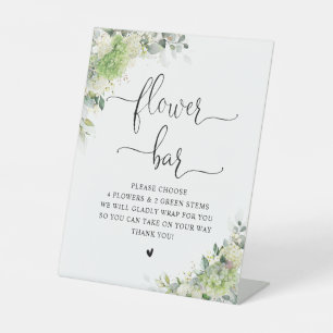Panneau de bar de fleurs de Baby Shower sur les ho