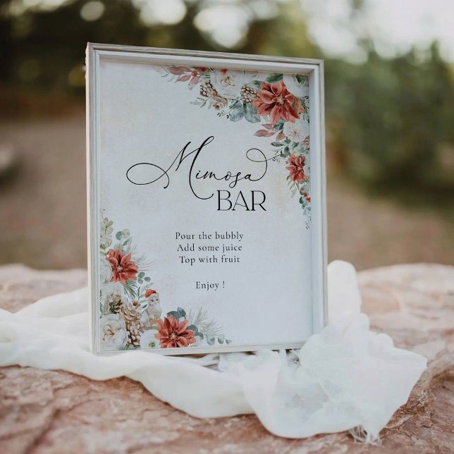 Panneau de bar Mimosa Cônes de pin Verdure Rouge H (Créateur téléchargé)