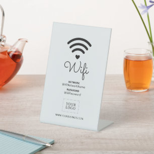 Panneau de bienvenue avec mot de passe Wifi pour l
