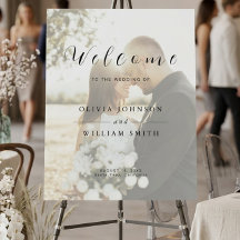 Panneau de Bienvenue de Mariage Élégant et Moderne