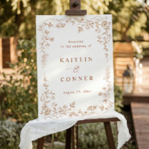 Panneau de bienvenue de mariage en terre cuite fra