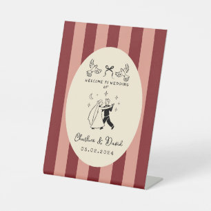 Panneau de bienvenue de mariage gribouillé à la ma
