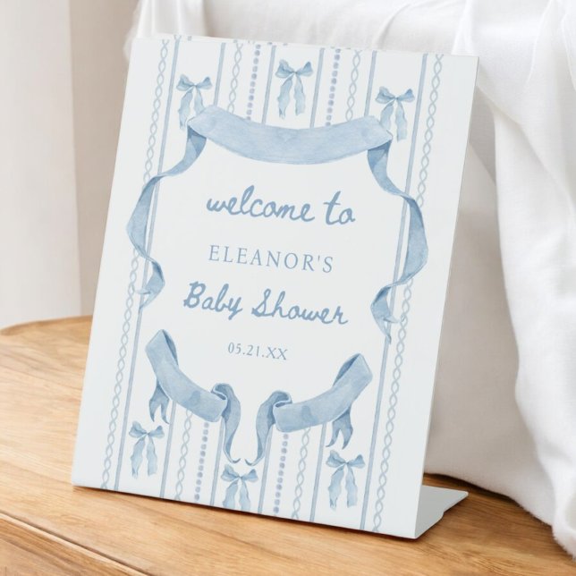 Panneau de bienvenue du Baby shower Bow Bow (Créateur téléchargé)