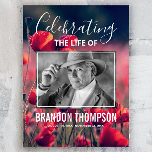 Panneau de bienvenue funéraire affiche de photo de