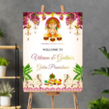 Panneau de bienvenue Graha Pravesh indien : Décora