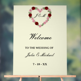 Panneau de bienvenue mariage champêtre