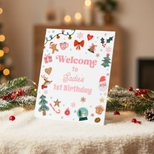 Panneau de bienvenue Noël Anniversaire Oh Quelle J