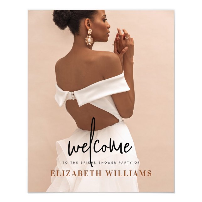 Panneau de bienvenue photo simple et minimal pour  (Devant)