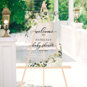 Panneau de bienvenue pour Baby Shower automnal ave