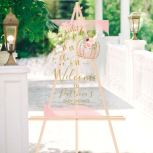 Panneau de bienvenue pour Baby Shower automnal sur