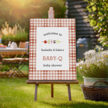 Panneau de bienvenue pour la baby shower Barbecue
