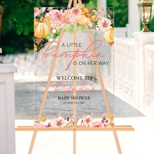 Panneau de bienvenue pour une baby shower d'automn