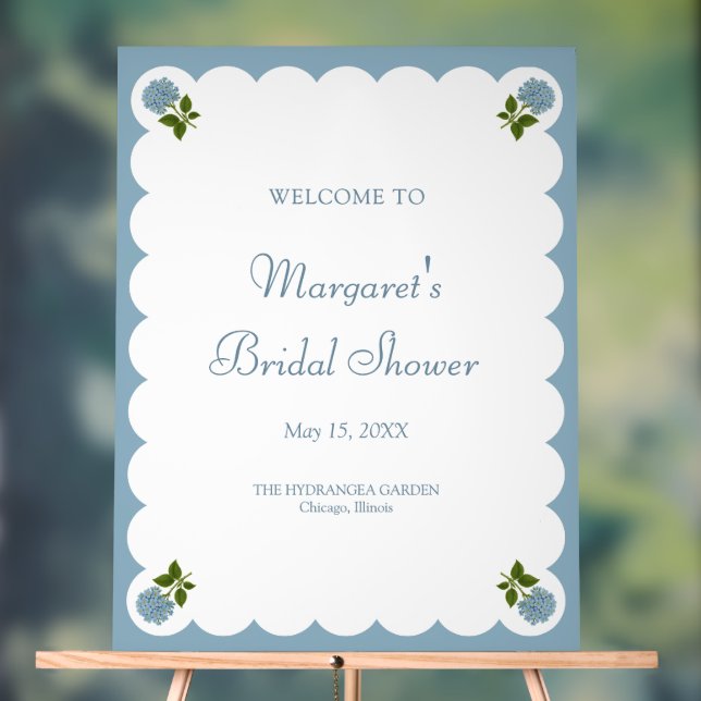 Panneau de bienvenue pour une baby shower Fleurs d (Neutre)